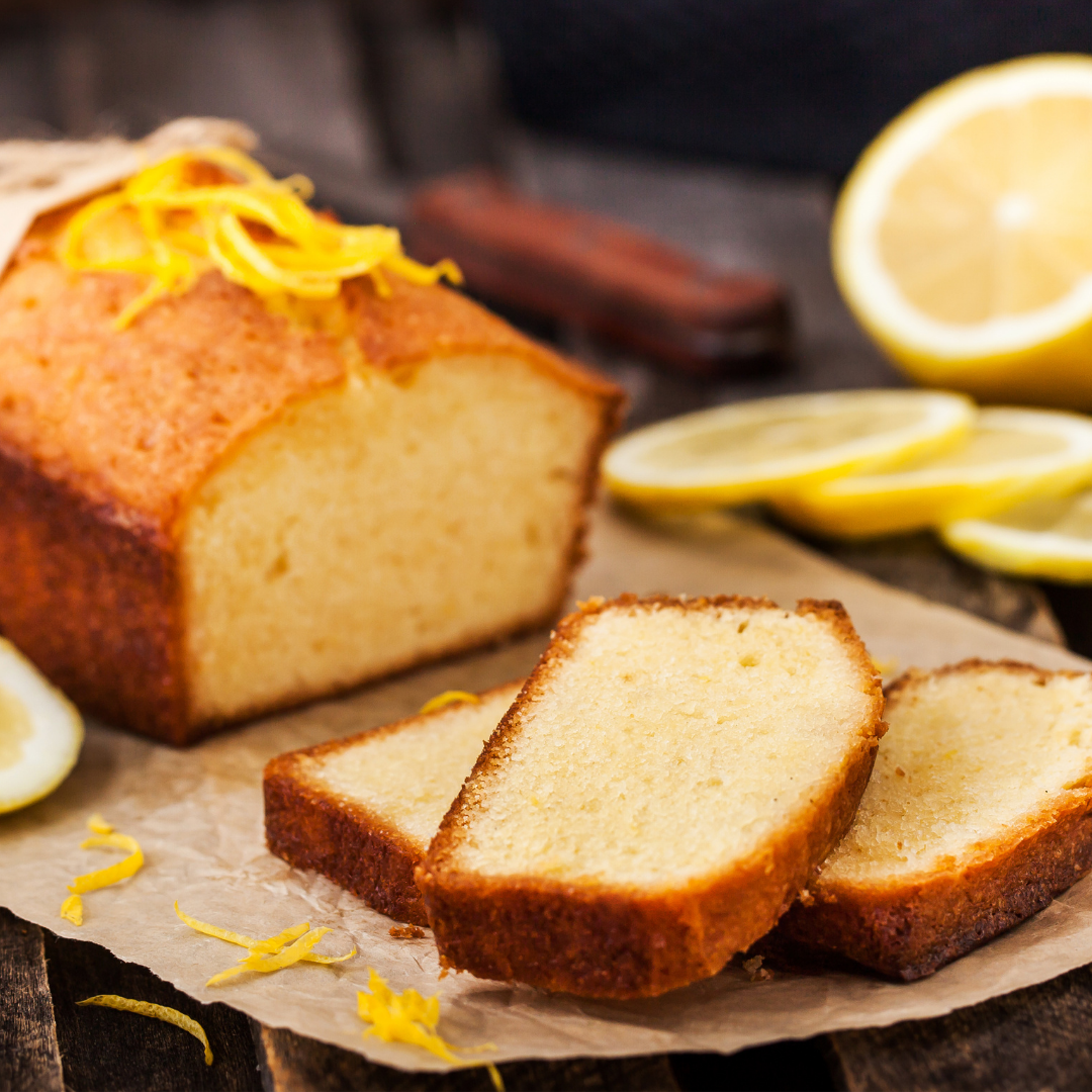 LEMON CAKE WITH VOLCANO HONEY: WILD SUNFLOWER BLOSSOM