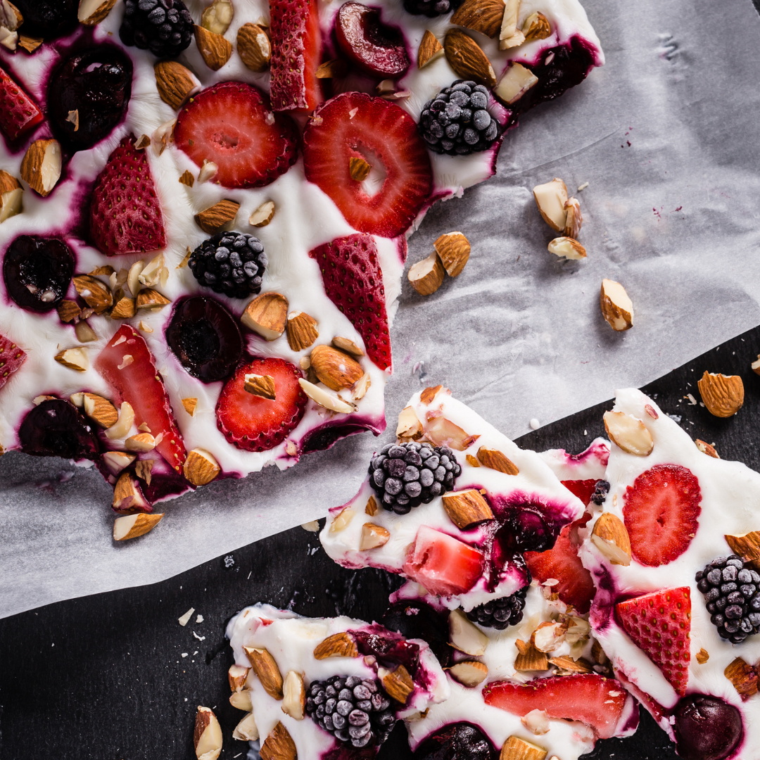 BERRIES & HONEYCOMB YOGURT BARK