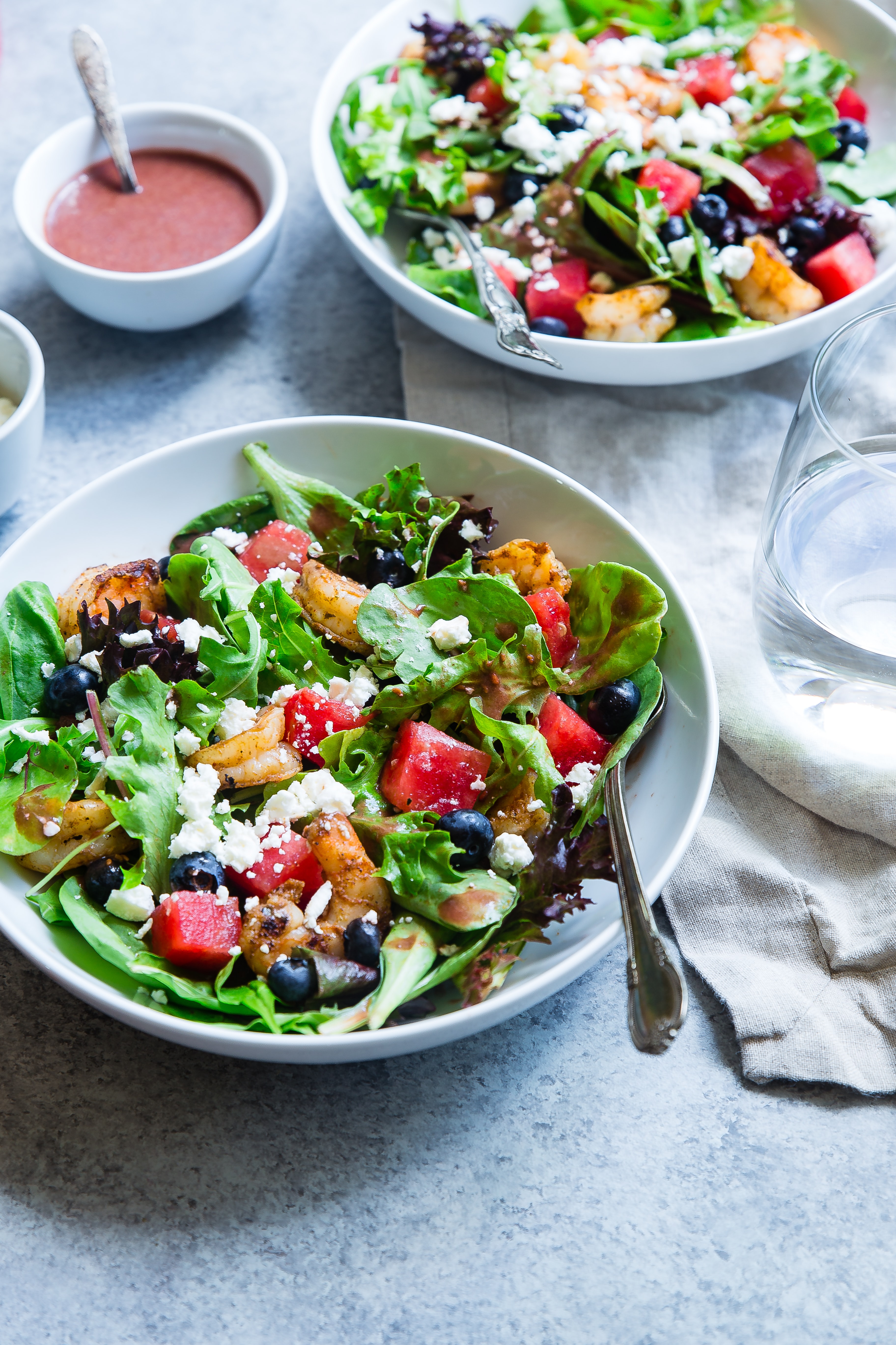 Ensalada de camarón a la miel y mostaza