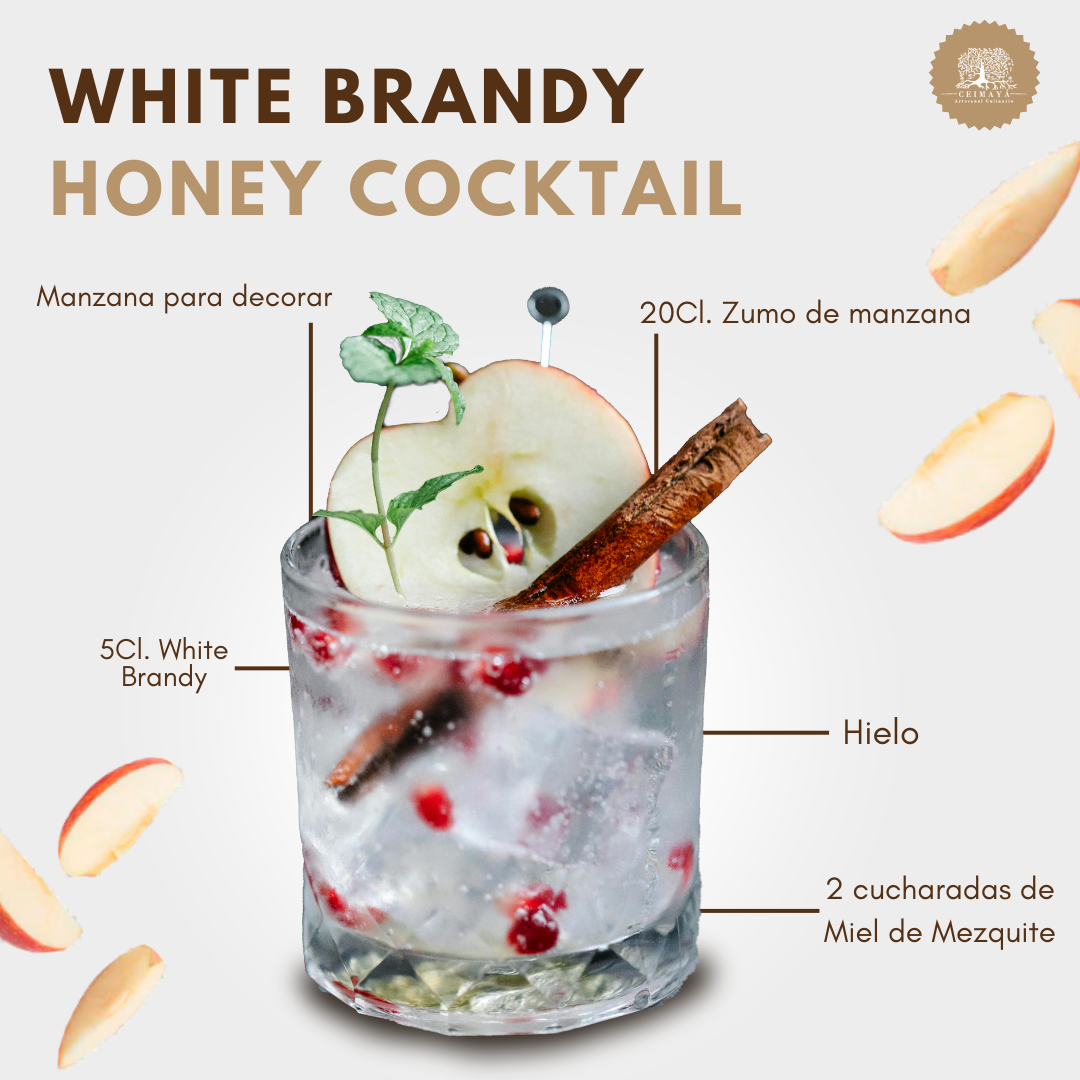 White brandy honey cocktail