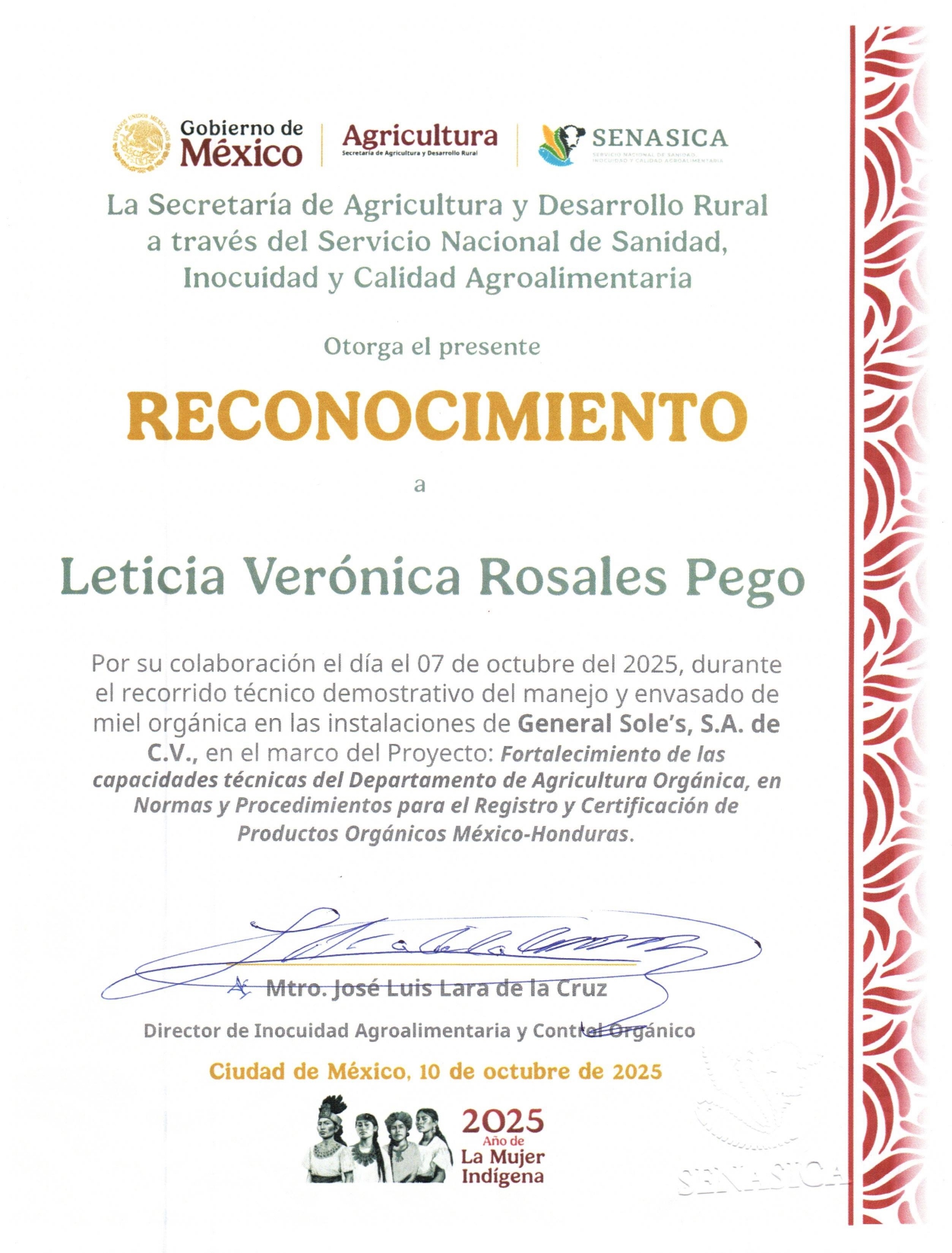 Reconocimiento a la Excelencia en Apicultura Orgánica: Un Compromiso con la Calidad y la Sostenibilidad